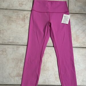 New Lululemon Wunder Train leggings in Pow Pink Tone